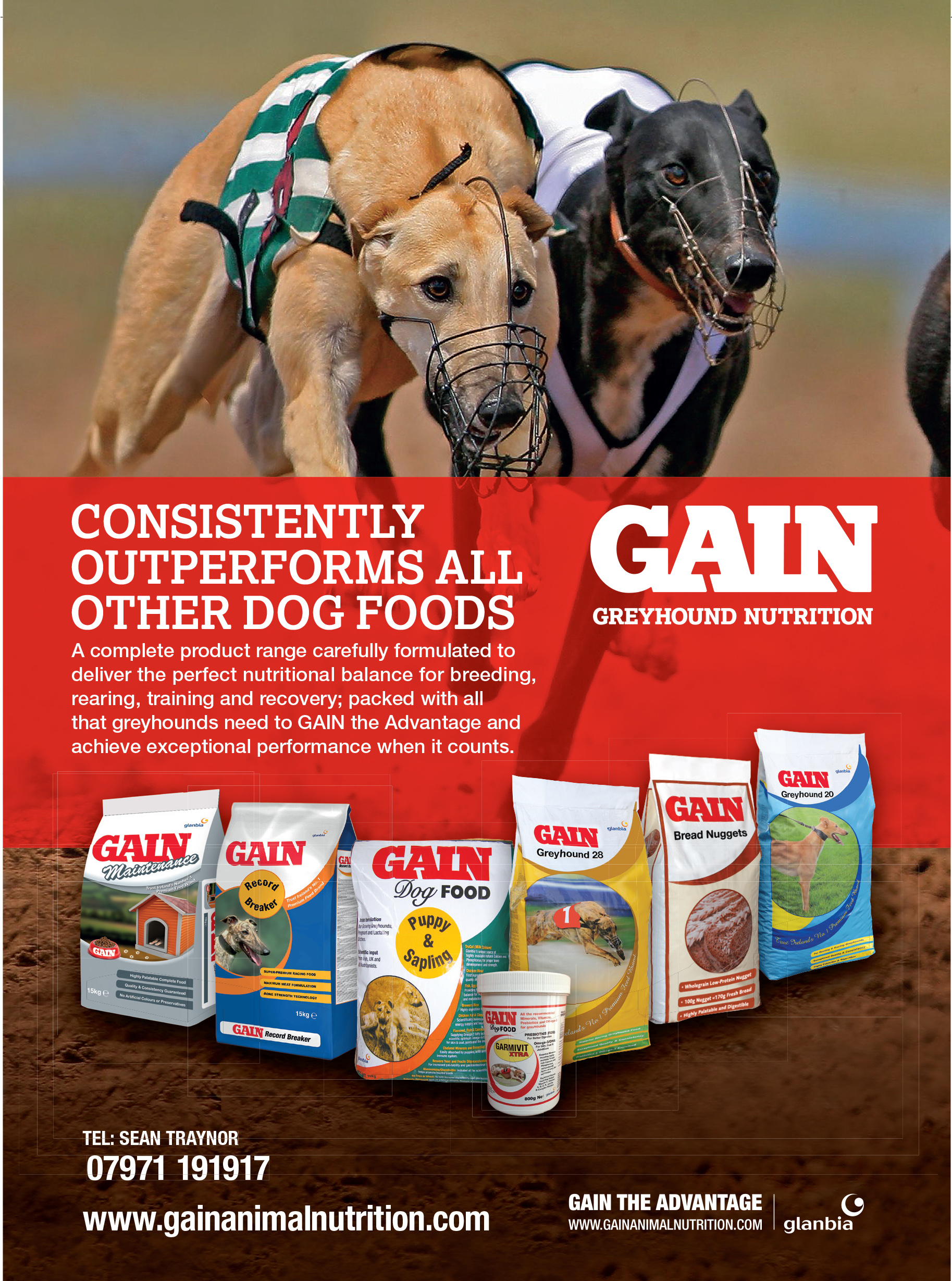 Gain greyhound food best sale